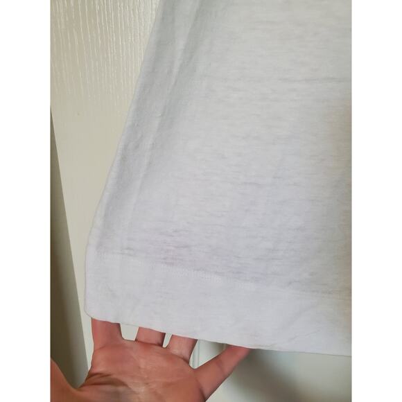 Eileen Fisher 100% Linen White Silver Sequined Relaxed Tank Top, Size Small - Picture 6 of 11